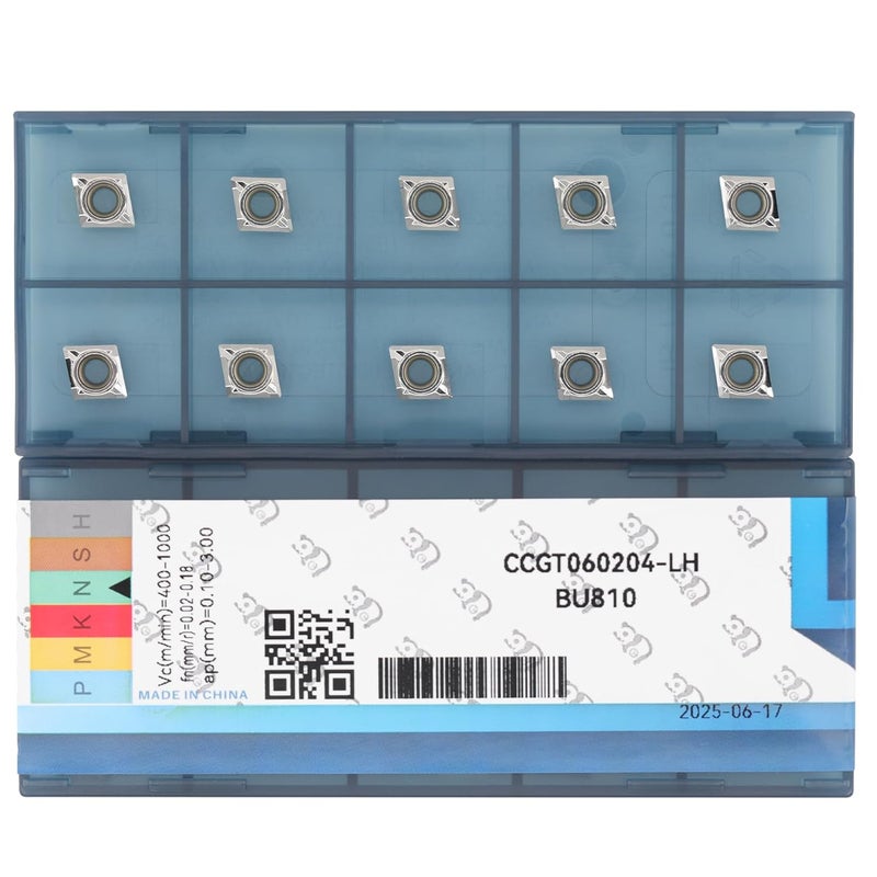CDBP Carbide Inserts for Aluminum CCGT 21.51 Ccgt060204-LH for Turning Cutting Aluminum Inserts, 10PCS. - Image 1